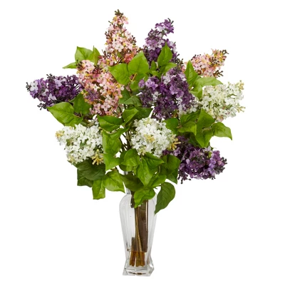 Nearly Natural Lilac Artificial Flower Arrangement, Assorted 6 Nearly Natural Lilac Artificial Flower Arrangement, Assorted - Image 4