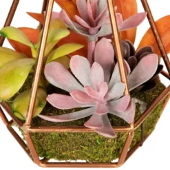 Northlight 9" Succulent Artificial Arrangement In Copper Wire Terrarium - Green/Brown 18 Northlight 9" Succulent Artificial Arrangement In Copper Wire Terrarium - Green/Brown -Artificial Plant Store GUEST bff54959 65ba 4f20 ba34 afc1939f9d06