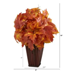 Nearly Natural 19-in Autumn Maple Leaf Artificial Plant In Decorative Planter 10 Nearly Natural 19-in Autumn Maple Leaf Artificial Plant In Decorative Planter -Artificial Plant Store GUEST c1ef58f1 7357 448c 9318 fca2f3c05aa5