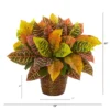 Nearly Natural 17-in Garden Croton Artificial Plant In Basket (Real Touch) 1 Nearly Natural 17-in Garden Croton Artificial Plant In Basket (Real Touch) -Artificial Plant Store GUEST c45d61b1 0c2c 4989 be85 ced928617db2