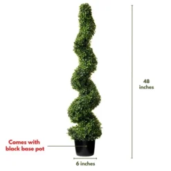 Forever Leaf 48" Spiral Boxwood In Black Pot (2 Pack), Indoor Artificial Plant For Home Decor 10 Forever Leaf 48" Spiral Boxwood In Black Pot (2 Pack), Indoor Artificial Plant For Home Decor -Artificial Plant Store GUEST c45f268a a072 48b5 ae99 2ae30f736da3