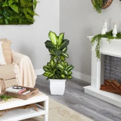 Nearly Natural 46-in Golden Dieffenbachia Artificial Plant In White Metal Planter 8 Nearly Natural 46-in Golden Dieffenbachia Artificial Plant In White Metal Planter -Artificial Plant Store GUEST c4e7cd76 347f 4209 8acb 084772658692