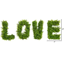 Nearly Natural LOVE Boxwood Artificial Wall Decoration (Indoor/Outdoor)