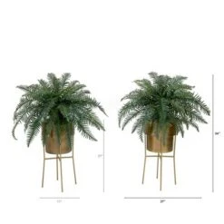 Nearly Natural 34-in Artificial River Fern Plant In Metal Planter With Stand DIY KIT (Set Of 2) -Artificial Plant Store GUEST c73a737e 5a5a 48ce 8983 f6661c1e2fe3