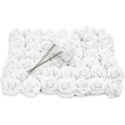 3" Artificial Rose Flowers 60pcs Real Looking Fake Rose With Stem For DIY Wedding Bouquets And Bridal Shower, White 15 3" Artificial Rose Flowers 60pcs Real Looking Fake Rose With Stem For DIY Wedding Bouquets And Bridal Shower, White -Artificial Plant Store GUEST c78c6f4a 9a97 445d 928b a5df8e2c80e5