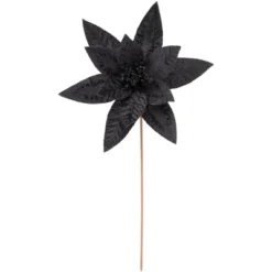 Northlight 25" Black Glittered Poinsettia Christmas Floral Stem Spray 9 Northlight 25" Black Glittered Poinsettia Christmas Floral Stem Spray -Artificial Plant Store GUEST ca20a1d3 2173 4a3c 907e 6a8e6365b7e7