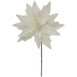 Northlight 24" Cream Glittered Poinsettia Christmas Stem Spray -Artificial Plant Store GUEST ce2eab09 af12 4b9f bb8f 85f660980d9c