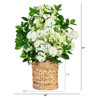 Nearly Natural 31-in Artificial Mixed Flower Arrangement In Hyacinth Weave Basket 3 Nearly Natural 31-in Artificial Mixed Flower Arrangement In Hyacinth Weave Basket