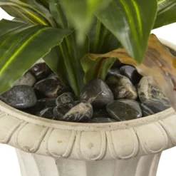 Nearly Natural 5-ft Dracaena Plant With Urn (Real Touch)