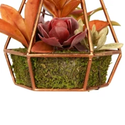 Northlight 9" Succulent Artificial Arrangement In Copper Wire Terrarium - Green/Brown 20 Northlight 9" Succulent Artificial Arrangement In Copper Wire Terrarium - Green/Brown -Artificial Plant Store GUEST d40bd29d a14e 45e3 aad8 3da274c6ebf6