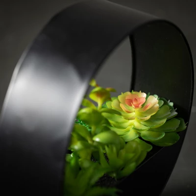 Sullivans Artificial Succulent In Metal Planter 8"H Green 3 Sullivans Artificial Succulent In Metal Planter 8"H Green