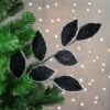 Northlight 26" Black And Silver Sequin Leaves Christmas Spray 2 Northlight 26" Black And Silver Sequin Leaves Christmas Spray -Artificial Plant Store GUEST d8b7858d b17a 47ae adb1 55530c244262