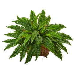 Nearly Natural Boston Fern In Metallic Planter 5 Nearly Natural Boston Fern In Metallic Planter -Artificial Plant Store GUEST da22d64c 3611 4388 9818 778d0a8657f1