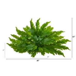 Nearly Natural 26-in Fern Artificial Ledge Plant