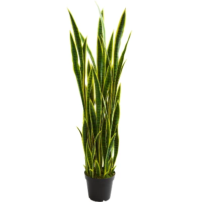 Nearly Natural 5-ft Artificial Sansevieria Snake Plant 4 Nearly Natural 5-ft Artificial Sansevieria Snake Plant - Image 2