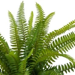 Northlight 20" Boston Fern Artificial Plant In Weathered Square Planter - Green/Gray -Artificial Plant Store GUEST dbd33e69 93a8 4e73 8497 9305a882ccb4