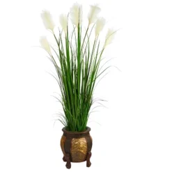 Nearly Natural 63-in Wheat Plume Grass Artificial Plant In Decorative Planter -Artificial Plant Store GUEST dcc588d7 7aed 4f33 8492 492a397104f9