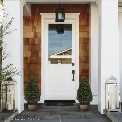 Artificial Cypress Topiary-37 Tower Style Faux Plant In Sturdy Pot - Realistic Indoor Or Outdoor Potted Shrub-Home Decor By Pure Garden 6 Artificial Cypress Topiary-37 Tower Style Faux Plant In Sturdy Pot - Realistic Indoor Or Outdoor Potted Shrub-Home Decor By Pure Garden - Image 4