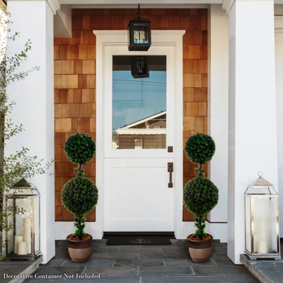 Nature Spring Home Decor Double Ball Artificial Podocarpus Topiary In Sturdy Pot - 36-in 4 Nature Spring Home Decor Double Ball Artificial Podocarpus Topiary In Sturdy Pot - 36-in - Image 2