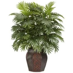 Nearly Natural 38-in Areca Palm W/Vase Artificial Plant