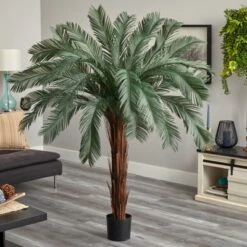 Nearly Natural 6-ft Cycas Artificial Tree, UV Resistant (Indoor/Outdoor)