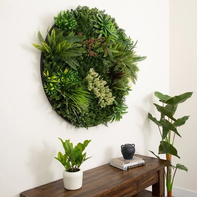 Nearly Natural 38" UV Resistant Virgin Islands Artificial Living Wall Art Panel Green 7 Nearly Natural 38" UV Resistant Virgin Islands Artificial Living Wall Art Panel Green - Image 5
