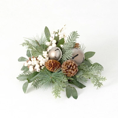 Sullivans Bell & Berry Artificial Orb Decorative Filler 6"H Green 4 Sullivans Bell & Berry Artificial Orb Decorative Filler 6"H Green - Image 2