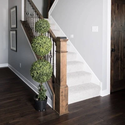 Artificial Boxwood Triple Ball With Pot (UV) (4') - Vickerman 9 Artificial Boxwood Triple Ball With Pot (UV) (4') - Vickerman - Image 7