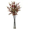 Nearly Natural Cherry Blossoms With Vase Artificial Flower Arrangement, White