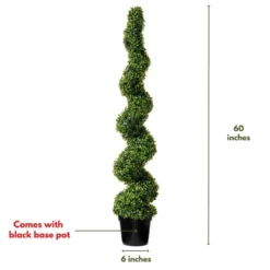 Forever Leaf 60" Spiral Boxwood In Black Pot (2 Pack), Indoor Artificial Plant For Home Decor 11 Forever Leaf 60" Spiral Boxwood In Black Pot (2 Pack), Indoor Artificial Plant For Home Decor -Artificial Plant Store GUEST eeb93bb5 88e0 4cd8 9605 0432cc18d66a