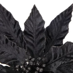 Northlight 26" Black Glittered Poinsettia Christmas Stem Spray -Artificial Plant Store GUEST efcf6319 4b0e 43cd a5ef ce3d14a2d5e3