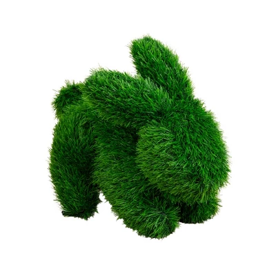 Nearly Natural 13-in UV Resistant Artificial Grass Garden Plush Topiary Bunny Rabbit (Indoor/Outdoor) 3 Nearly Natural 13-in UV Resistant Artificial Grass Garden Plush Topiary Bunny Rabbit (Indoor/Outdoor)