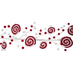 Northlight 30" Candy Cane Swirls And Pom Poms Christmas Garland 10 Northlight 30" Candy Cane Swirls And Pom Poms Christmas Garland -Artificial Plant Store GUEST f40d770e 1c6c 4288 a809 a04ce7fd6dd2