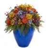 Nearly Natural 24-in Giant Mixed Floral Artificial Arrangement In Blue Vase -Artificial Plant Store GUEST f420f561 67d6 460d 8ab8 68510725c9f7