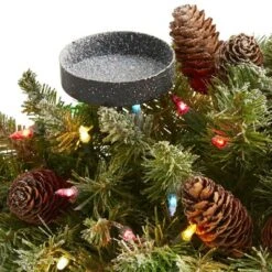 Nearly Natural 24-in Flocked Artificial Christmas Double Candelabrum With 35 Multicolored Lights And Pine Cones -Artificial Plant Store GUEST f4f59131 8e46 4ce2 a2c1 cbfd0d76dfb9