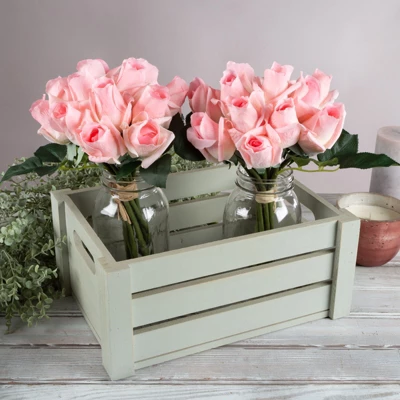 Artificial Rose Bud Bundles ? 24PC Real Touch Fake 11.5-Inch Flowers With Stems For Home Décor, Wedding, Or Bridal/Baby Showers By Pure Garden (Pink) 6 Artificial Rose Bud Bundles ? 24PC Real Touch Fake 11.5-Inch Flowers With Stems For Home Décor, Wedding, Or Bridal/Baby Showers By Pure Garden (Pink) - Image 4