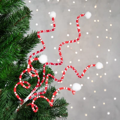 Northlight 24" Red And White Striped Candy Cane Curls Christmas Spray 3 Northlight 24" Red And White Striped Candy Cane Curls Christmas Spray