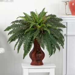 Nearly Natural Boston Fern With Urn Artificial Plant -Artificial Plant Store GUEST ffc51d81 4de6 476d abec 176d139792fd